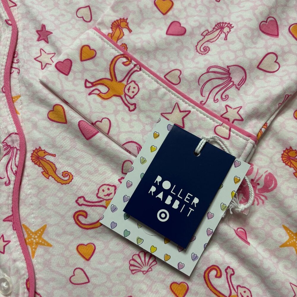 💗🐰Roller Rabbit x Target Sea Life pajama set NWT size XS - Picture 2 of 3